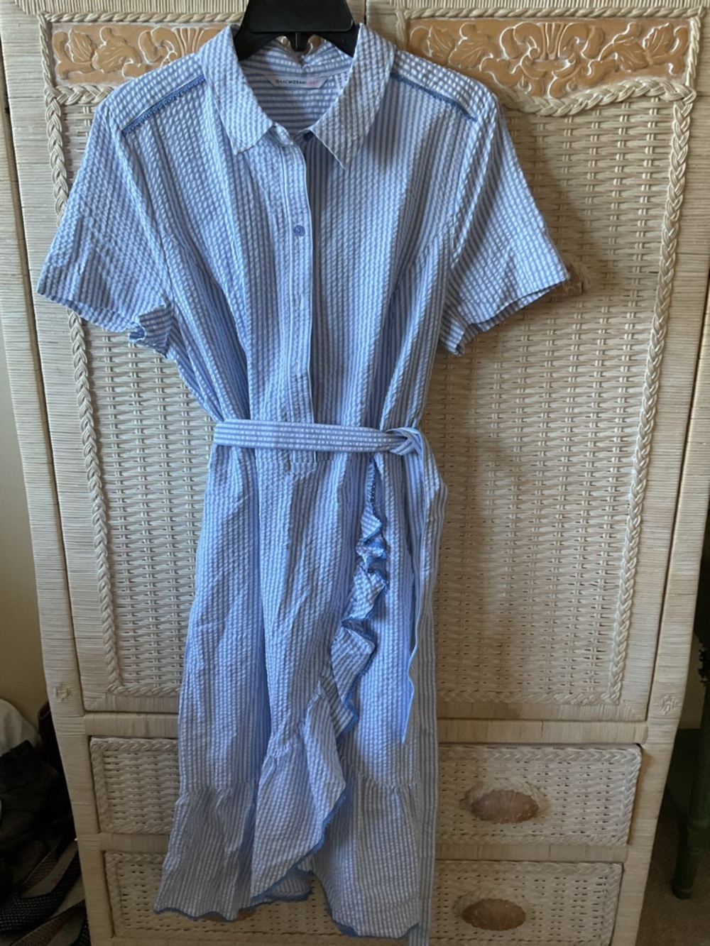 Issac Mizrahi EUC Seersucker Dress - Picture 2 of 8